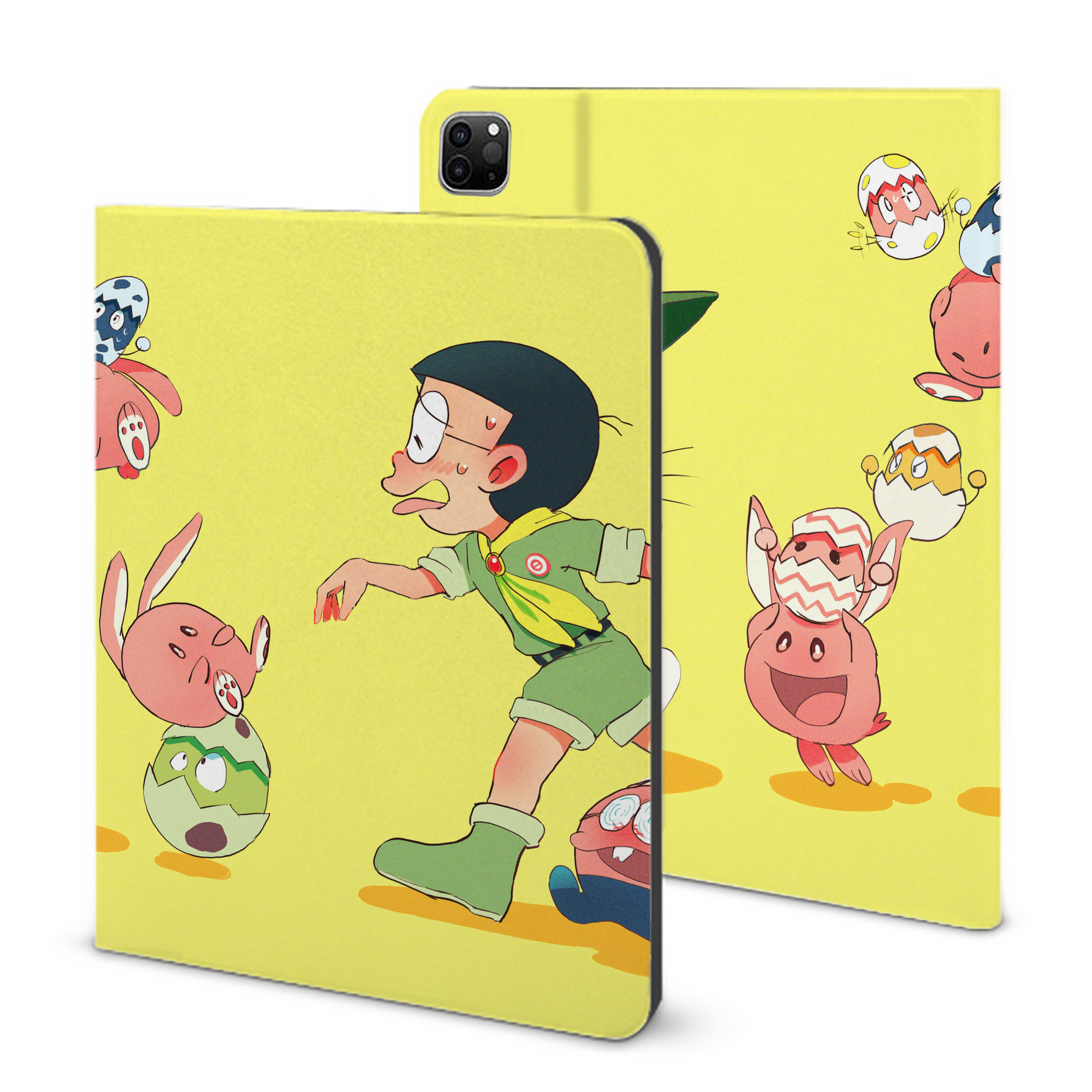 （画像用） ドラえもん Doraemon IPad ケース ブック型 PUレザー TPU 耐衝撃 軽量 薄型 ペン収納なし 全面保護 IPad 各モデル対応